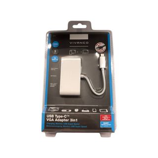 Adaptador USB-C Vivanco 3 en 1 VGA