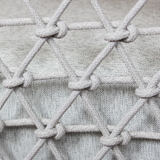 Set Salotto Esterno 5 Posti in Alluminio e Corda