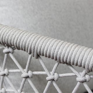 Set Salotto Esterno 5 Posti in Alluminio e Corda