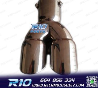 COLA ESCAPE DOBLE REDONDA ACERO INOX