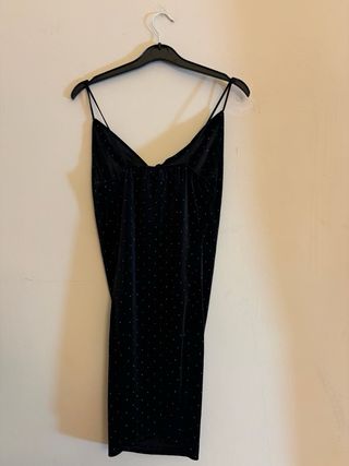 Miniabito nero con strass Made in Italy