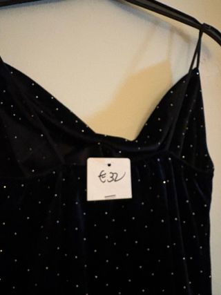 Miniabito nero con strass Made in Italy