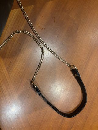 Bolso Negro Valentino Dorado Nuevo,con dos correas