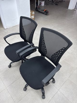 Pack 2 Sillas de Escritorio Negras