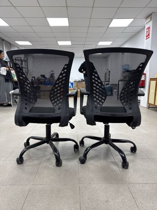 Pack 2 Sillas de Escritorio Negras