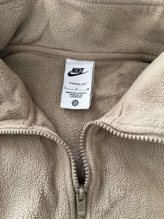 Felpa Nike Beige Marrone Mezza Zip Taglia S