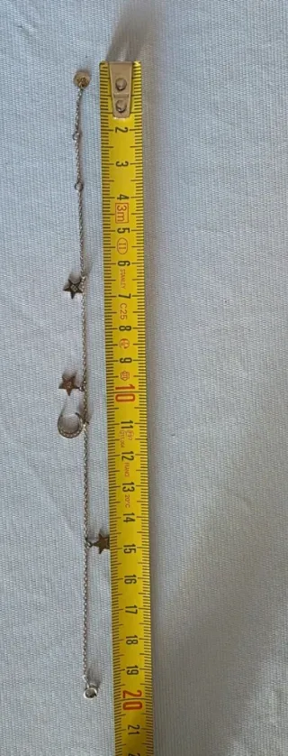 Pulsera/Tobillera Plata 925 Estrellas y Luna