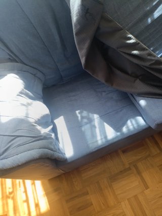 Sofá gris de tela Son dos sofas