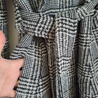 Cappotto Motivi Donna Lungo Lana  Taglia 42 check