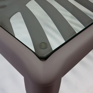 Tavolino da Esterno Taupe 70 cm in Polipropilene