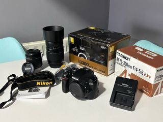 Cámara Nikon D3300 + Lentes + Accesorios