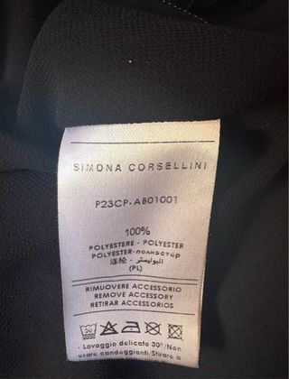 Abito Simona Corsellini Plissé Nero