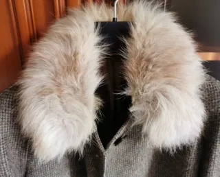 Cappotto donna collo pelliccia TG 50