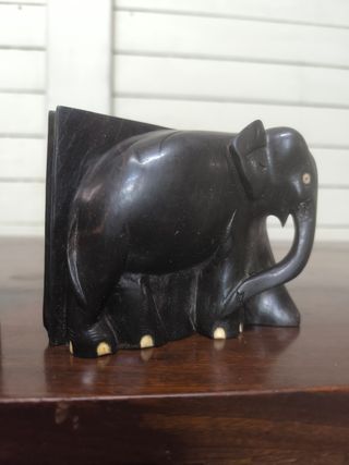 Supporti per libri in ebano. Vintage