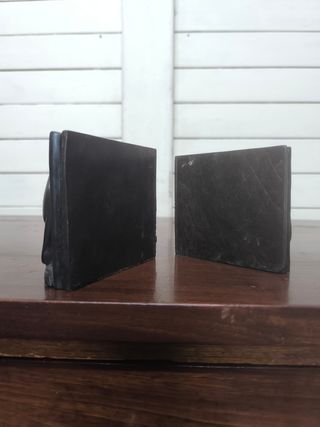 Supporti per libri in ebano. Vintage