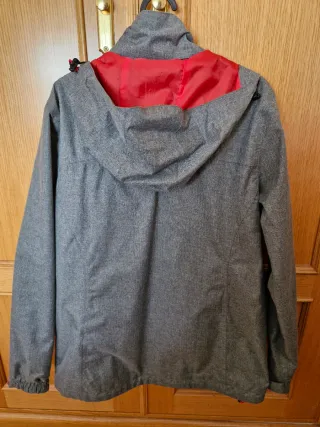 Chubasquero Crivit Talla 44 Gris/Rojo