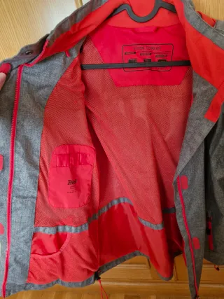 Chubasquero Crivit Talla 44 Gris/Rojo