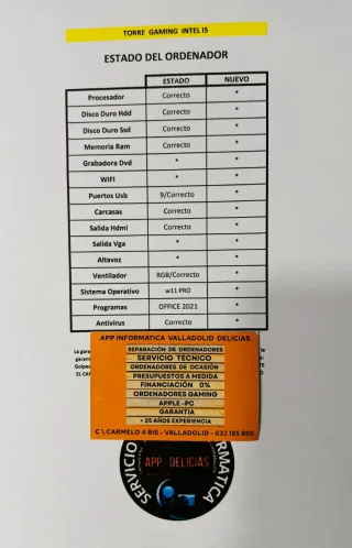 Torre Gaming i5 16Gb ram Gtx 1050Ti