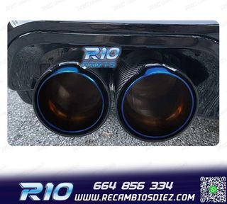 COLA ESCAPE DERECHA BMW LOOK M PERFORMANCE AZUL CARBONO