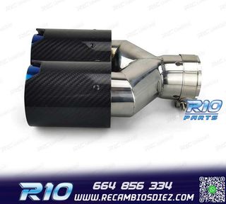 COLA ESCAPE DERECHA BMW LOOK M PERFORMANCE AZUL CARBONO