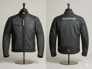 Giacca Bering uomo nera e grigia