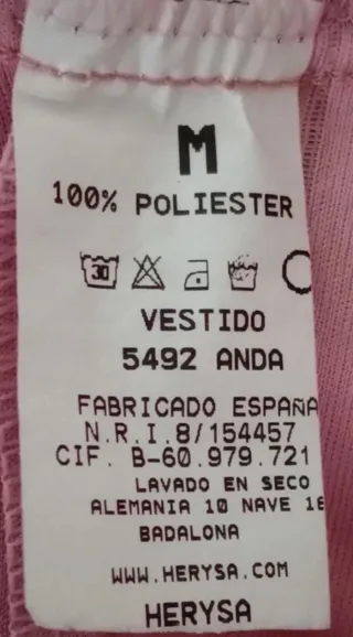 Vestido Fiesta Rosa Talla M