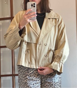 Chaqueta gabardina beige T.38