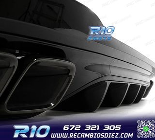 DIFUSOR MERCEDES W206 AMG 21- LOOK C63 + COLAS ESCAPE NEGRO