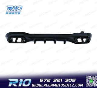 DIFUSOR MERCEDES W206 AMG 21- LOOK C63 + COLAS ESCAPE NEGRO