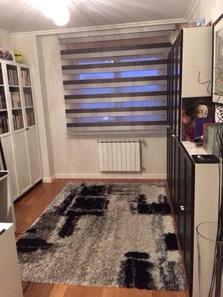 Alfombra salón poliéster gris y negro