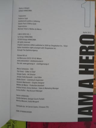 I Am A Hero manga serie 13 fumetti da vol. 1 a 13