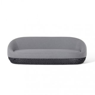 Divano Esterno Grigio 220 cm in Alluminio e Corda