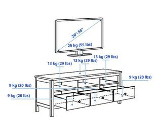 Mueble TV IKEA HEMNES Blanco