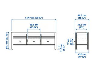Mueble TV IKEA HEMNES Blanco