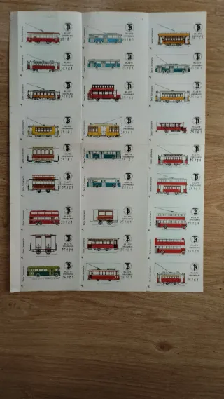 Hoja de Billetes Centenario Transportes