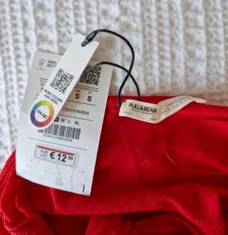 Top Pull&Bear Halter Rojo Talla Única