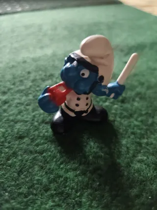 Pitufo Policía con Gorro y Palo