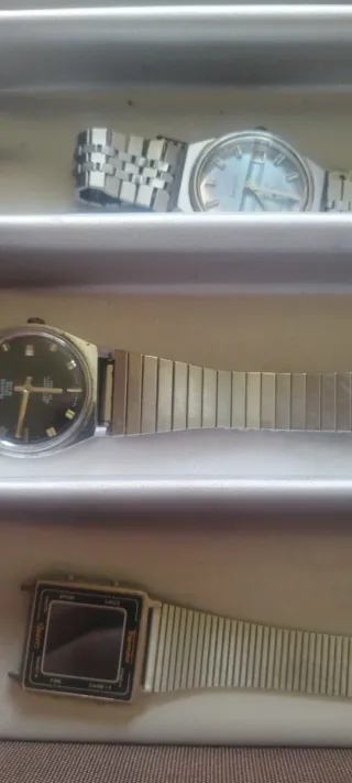 Lote 3 Relojes Pulsera Metálicos