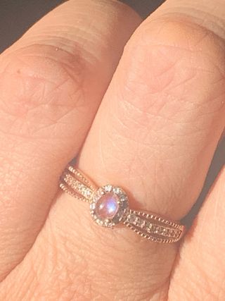 Anillo Piedra Luna India Ajustable