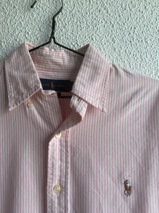 Camisa Polo Ralph Lauren Rayas Rosas