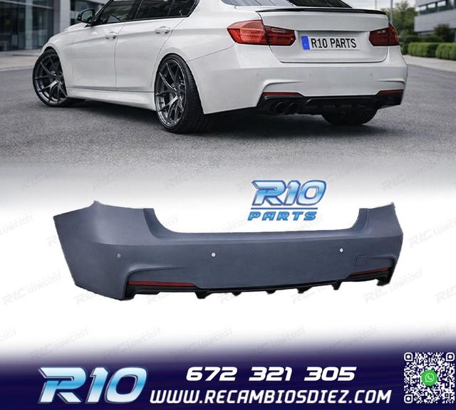 PARAGOLPES TRASERO BMW F30 LOOK M PERFORMANCE PDC DOBLE SALI