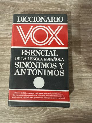 Vox Diccionario Esencial De Sinonimos Y Antonimo..