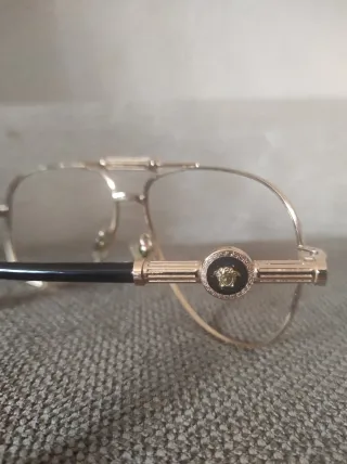 Montatura Occhiali Versace Oro Nero Senza Lenti