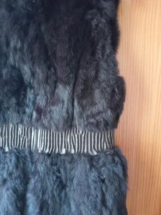 Chaleco de piel auténtica negro, marron