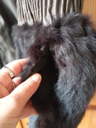 Chaleco de piel auténtica negro, marron