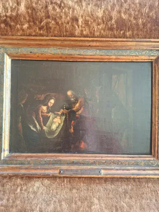 Antiguo óleo sobre tabla – Escuela holandesa