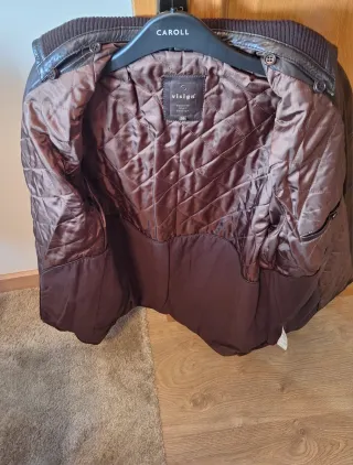 Chaquetón de Piel Marrón Talla M