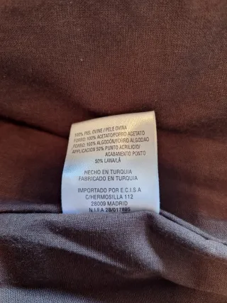 Chaquetón de Piel Marrón Talla M