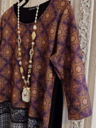 Vestido Estampado Junco y Arena