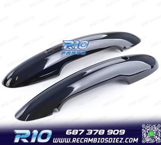 CARCASA TIRADOR PUERTA MINI F55 F56 F57 NEGRO BRILLO KEYLES